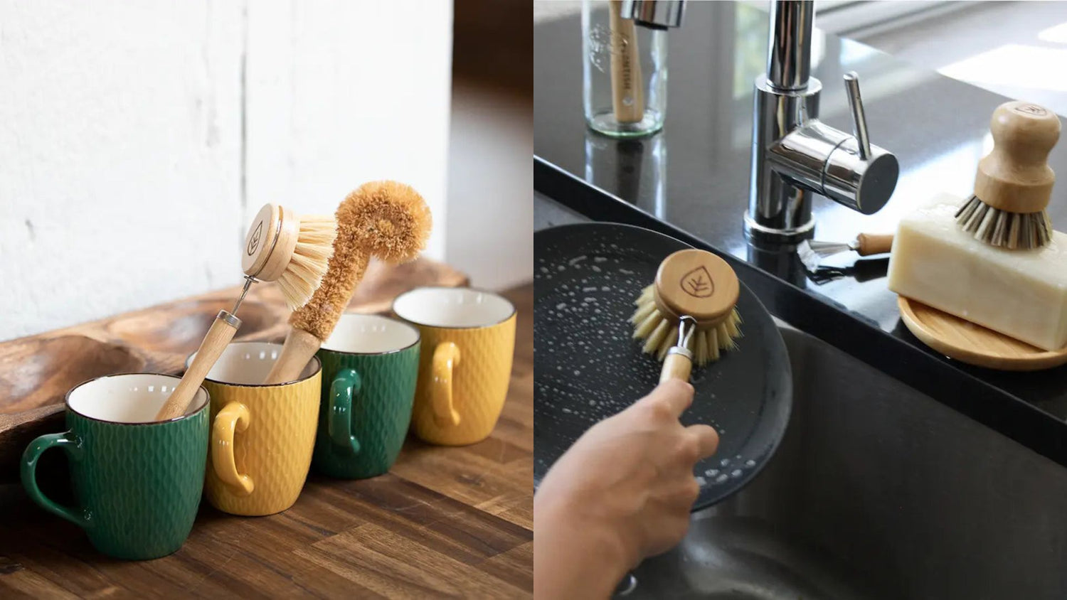 Natural Dishwashing Brushes and Soap