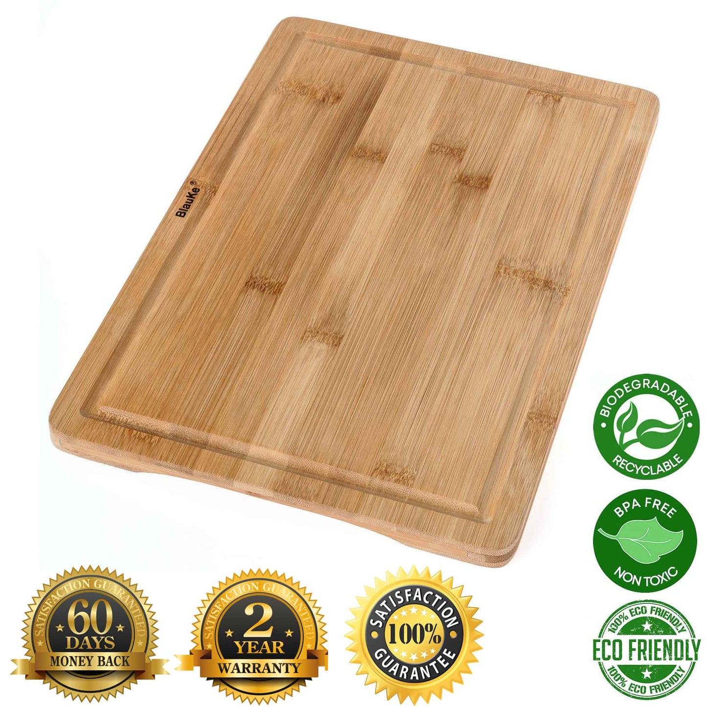 Wood Cutting Board for Kitchen 15x10 inch - Wooden Serving Tray