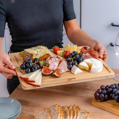 Wood Cutting Board for Kitchen 15x10 inch - Wooden Serving Tray