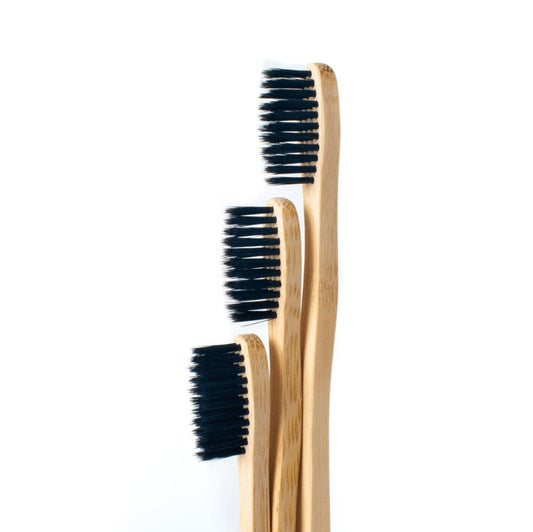 3 x Bamboo Toothbrush with Charcoal Fibre Bristles-0