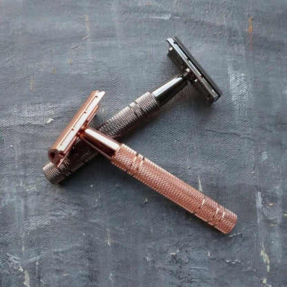 Double Edge Safety Razor - Rose Gold (5 Free Blades) - SWOP - shop without plastic