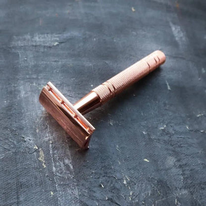 Double Edge Safety Razor - Rose Gold (5 Free Blades) - SWOP - shop without plastic