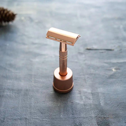 Double Edge Safety Razor Shaving Kit - Rose Gold - SWOP - shop without plastic