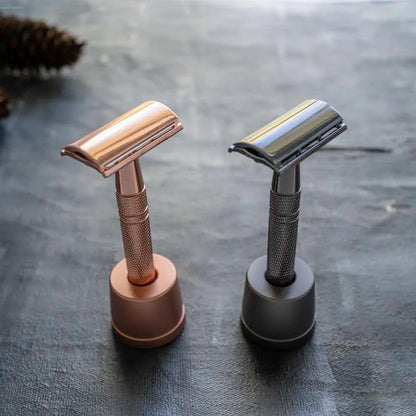 Double Edge Safety Razor Shaving Kit - Rose Gold - SWOP - shop without plastic