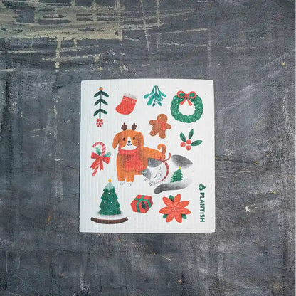 Santa Friends - Swedish Sponge Cloth - SWOP - shop without plastic